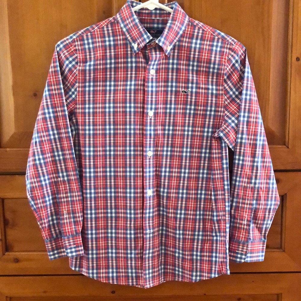 VINEYARD VINES boys plaid button down